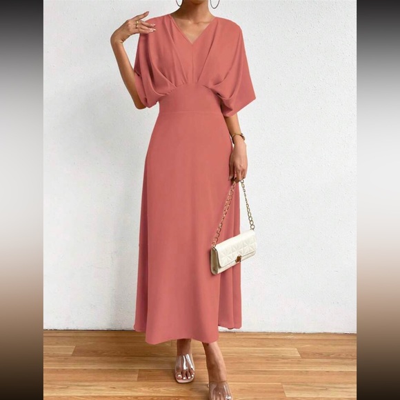 Boho batwing sleeve A line dress - Picture 4 of 6